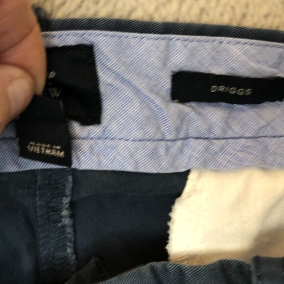 J.Crew Men's Driggs Pants Size 36x32 Flex Chino Classic Straight Flat Front Navy - Picture 8 of 12